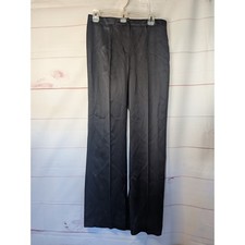 Escada Black 100 Silk Wide Leg Trousers Pants Size 38 Made in Slovenia