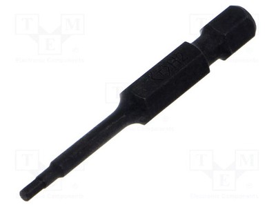 HEX 2mm Sechskant L. ges: 50mm Befestigung: 1/4'' (E6,3mm) Bit