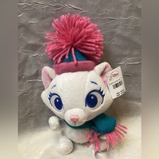 Disney Store Arisocrats MBBP Marie Kitten Cat with Knit Pom-Pom Hat with Tags