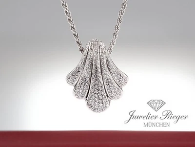 Damiani Collier Spicchi di Luna Diamanten ca. 2,75 ct. Brillanten Weissgold 750 - Bild 1 von 4