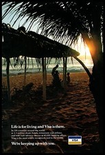 1978 Visa We're Keeping Up With You Vintage Print Ad Seaside Sunset