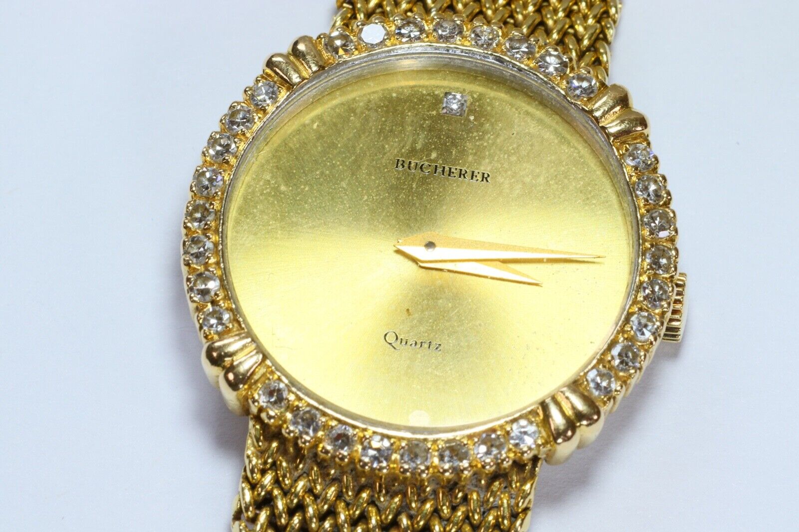 Stunning Carl F BUCHERER 18K Gold Ladies Watch 976-160 Diamonds