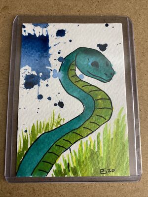 Snake In The Grass - Original Sketch Card By Erik J Skinner