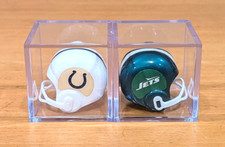 (2) OPI NFL COLTS & JETS VTG NFL Mini Gumball Football Helmets & Display Boxes!