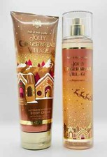 Bath Body Works JOLLY GINGERBREAD VILLAGE Body Lotion Mist Set