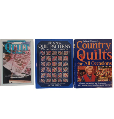 Quilting Books - Lot of 3 ''Quilt-As-You-Go'', ''Quilt Patterns'', ''Country Quilts''