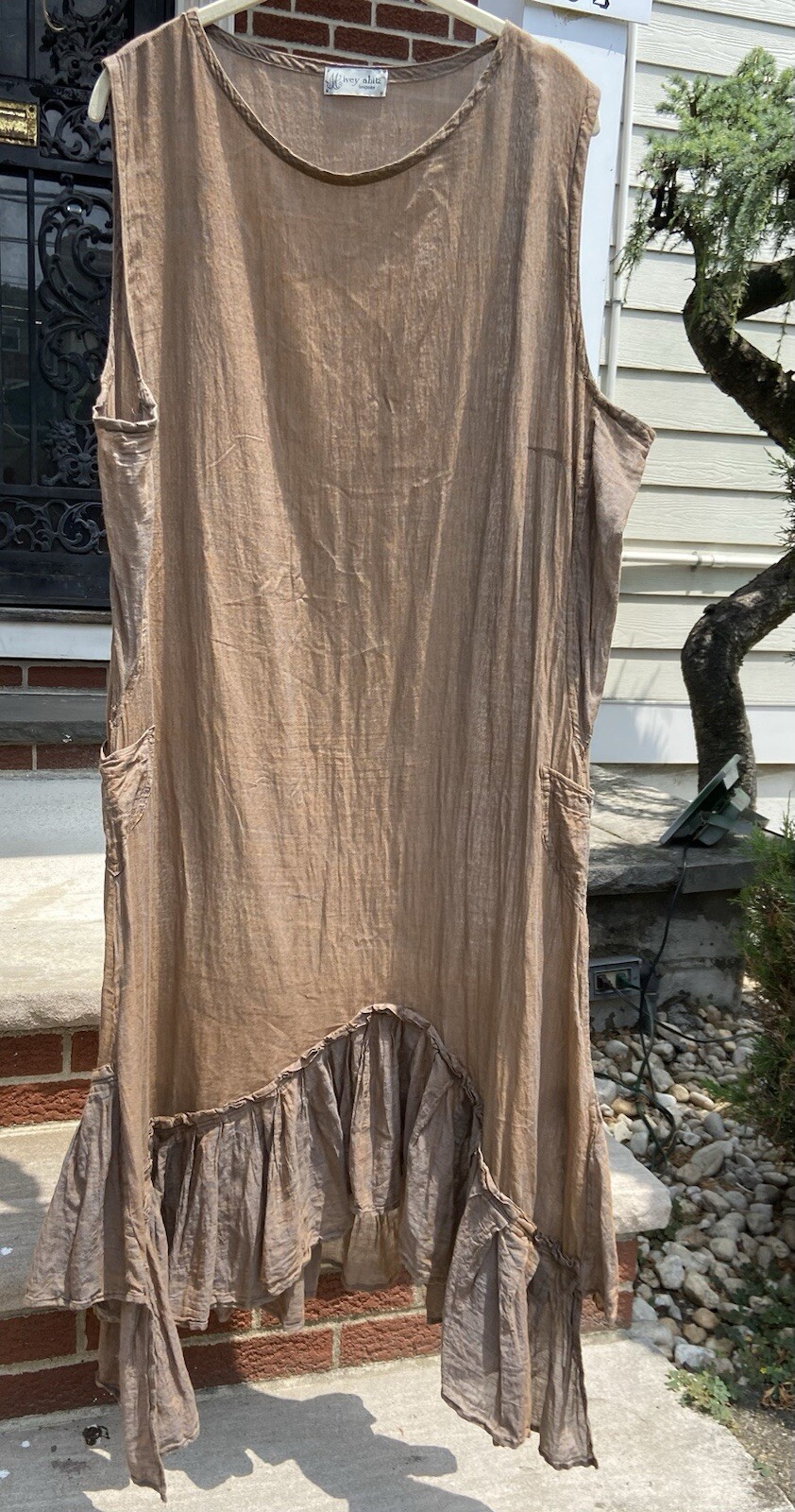 IVEY ABITZ Amber Cotton Voile FROCK Summer Dress MEDIUM Lightweight Sun & Sky