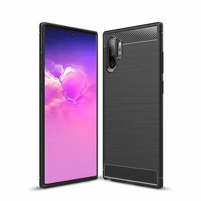 BNBUKLTD® For Samsung Galaxy Note10+ 5G Case Carbon Fibre Gel Cover Ultra Slim (Plus/Pro)