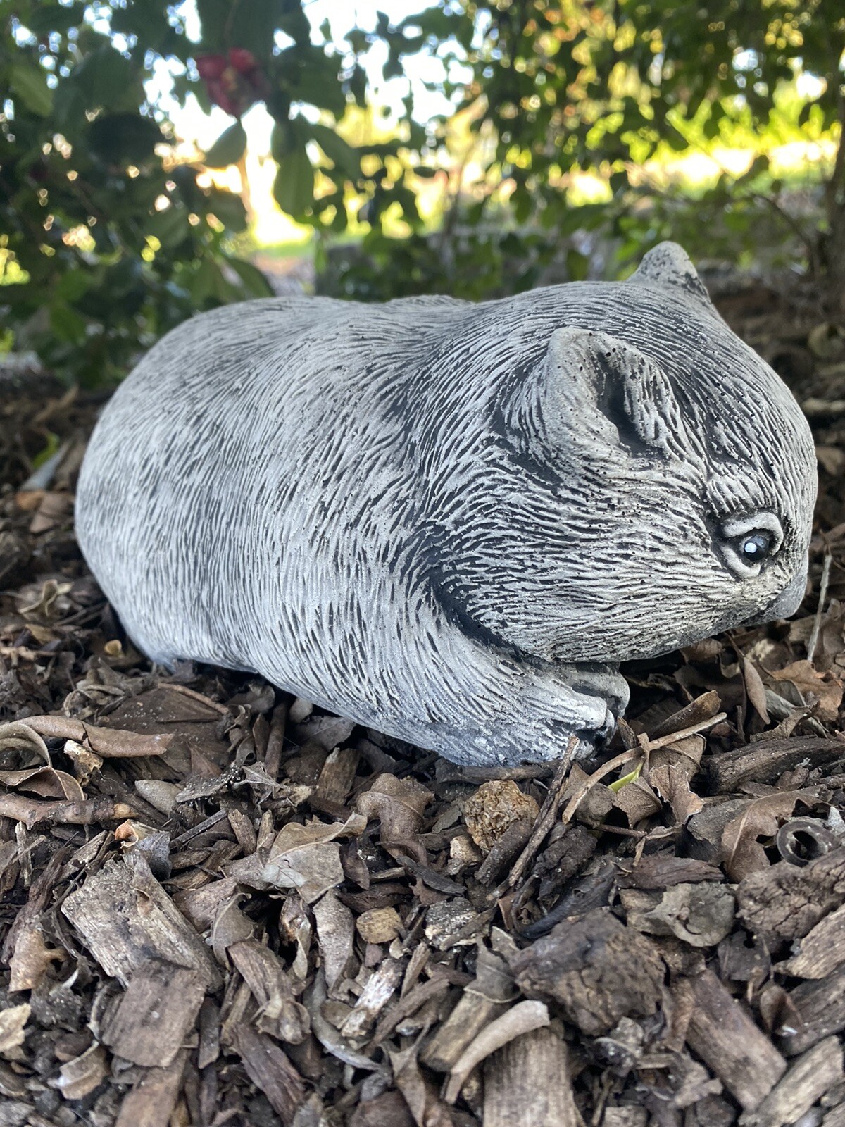 Australian Wombat Grazing Statue Ornament Animal Concrete Garden