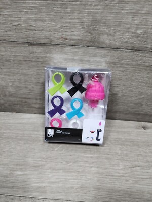 Umbra  7 Piece  Cancer Ribbon Chill Charms and Topper Set - New in Box Free Ship