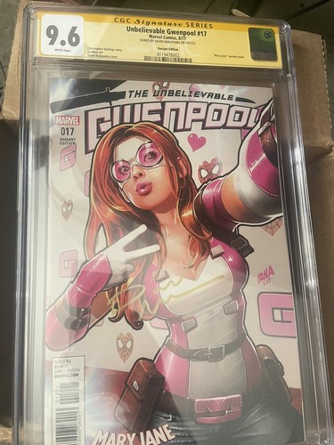 Unbelievable Gwenpool #17 Mary Jane Variant CGC 9.6 SS Signed by David Nakayama
