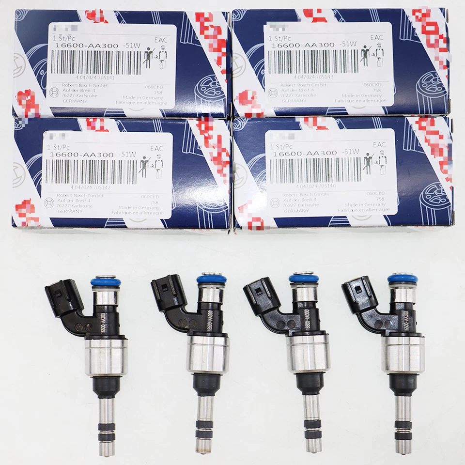 Inyector de combustible 16600AA300 4 piezas para Subaru Forester 2014-18 WRX 2015-21 H4 2,0 L Foto 3 de 4