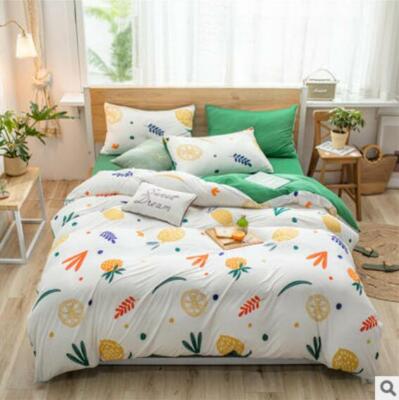 3D Pineapple Carrot ZHUA3082 Bed Pillowcases Quilt Duvet Cover Set Queen King