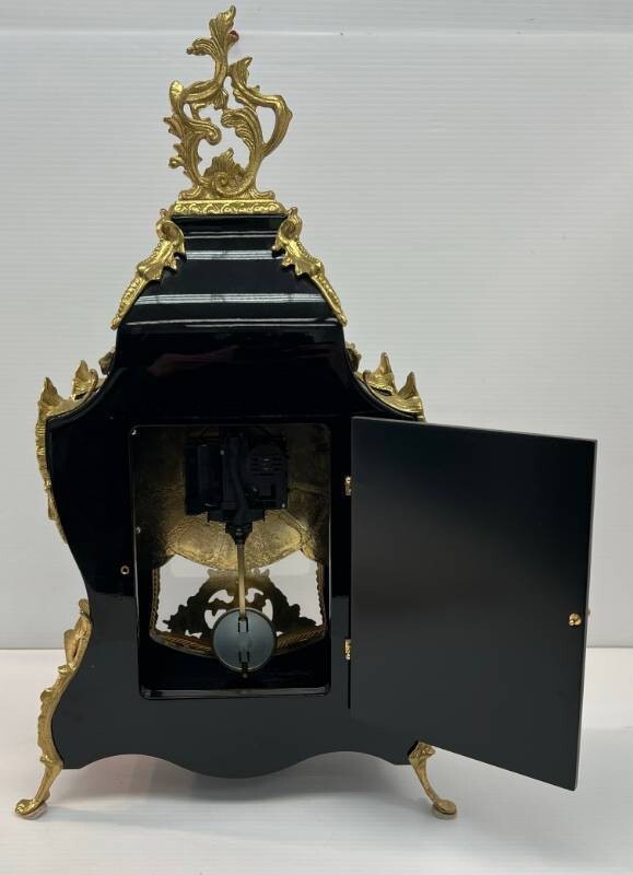 Le Ore Italy Pearl Inlay Black Mantle Clock German UTE Pendulum