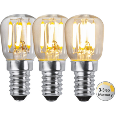 STAR LED Leuchtmittel Birne klar E14 3000K 3-Stufen dimmbar 30-125-250 lm 25W