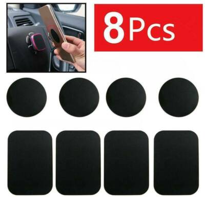 8x Metal Plates Adhesive Sticker Replace For Magnetic Car Mount Phone  Holder