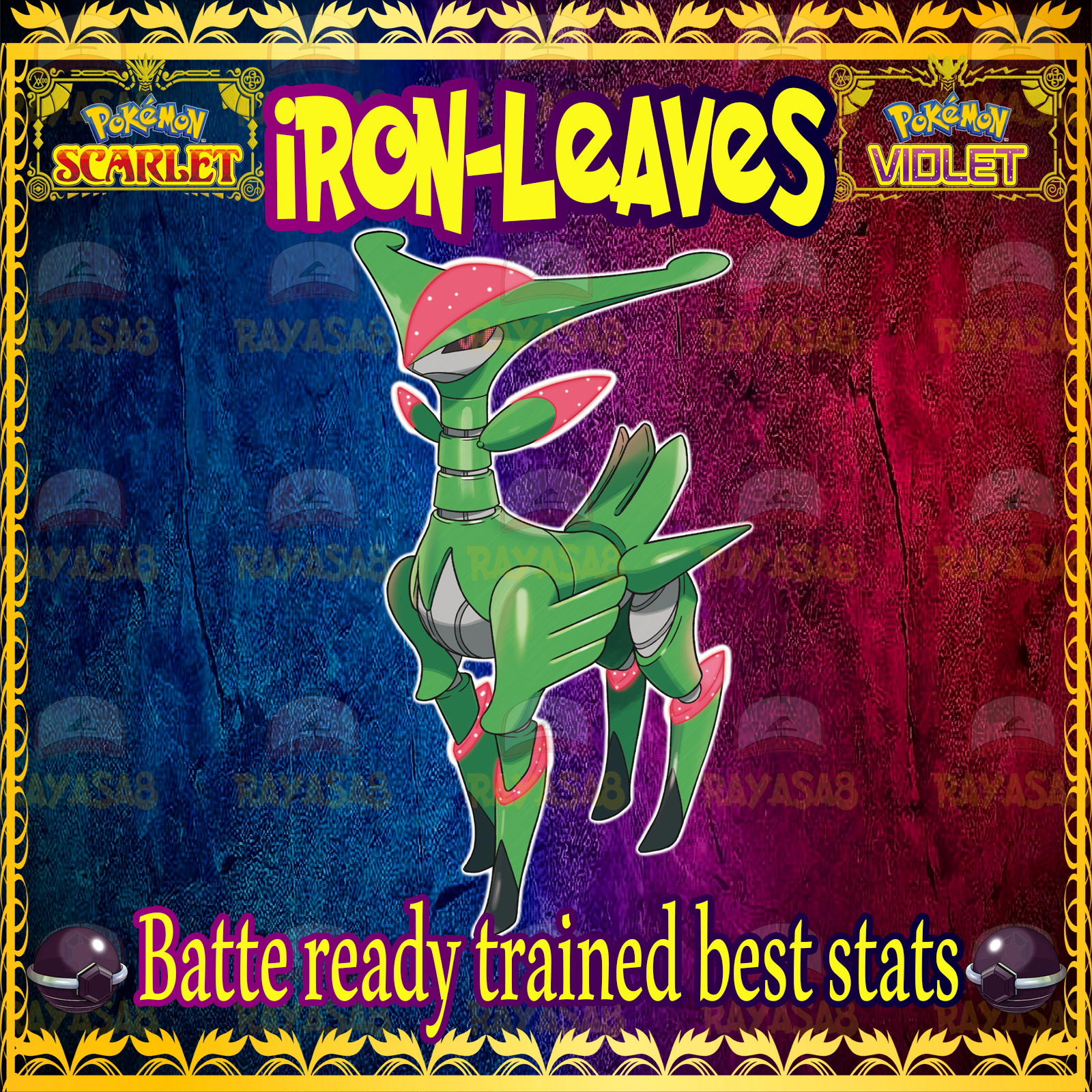 Pokemon Scarlet and Violet  Iron Leaves - Type, Moveset, & Stats