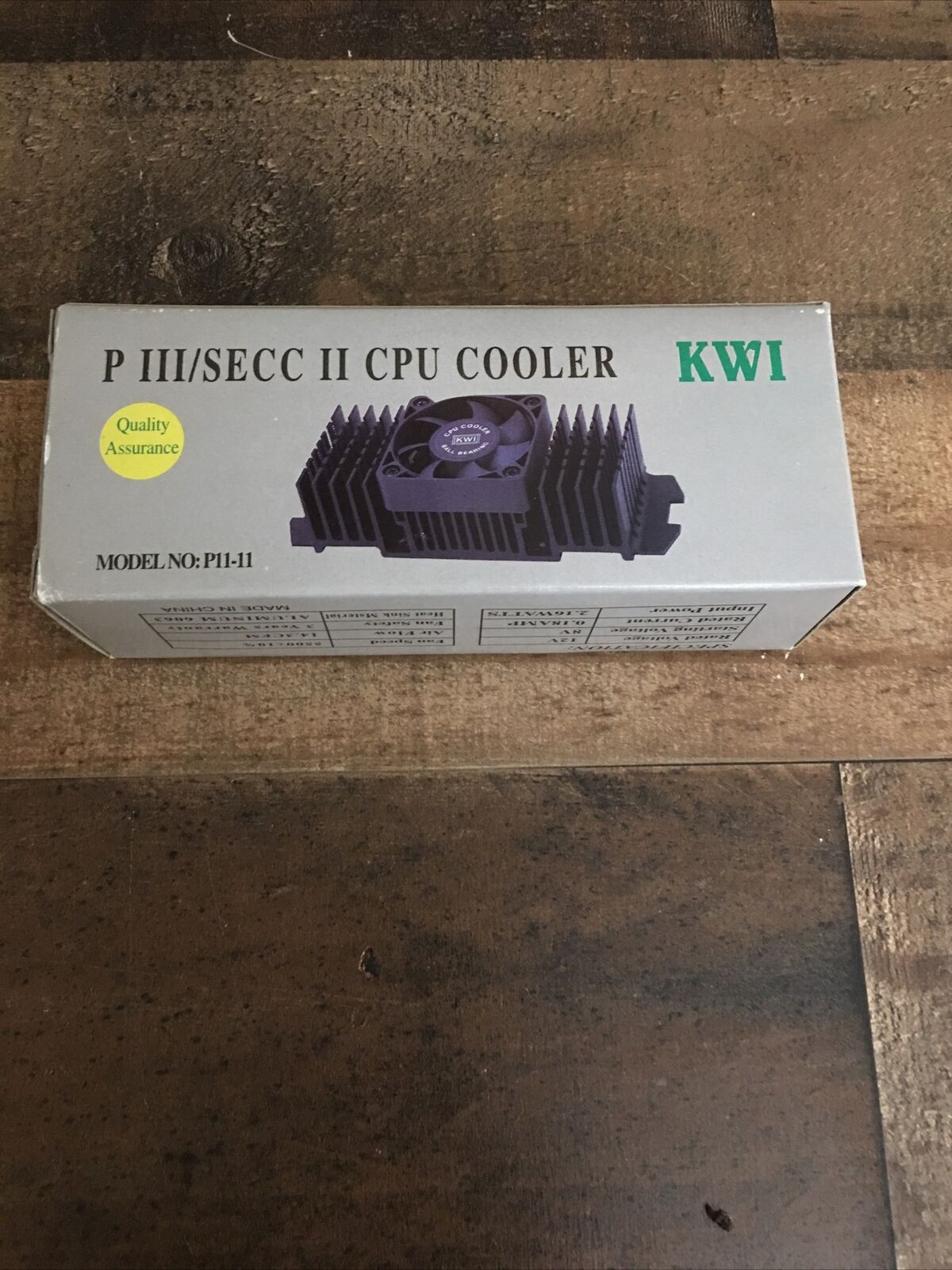 Vintage KWI CPU Cooler P III/SECC II Model Number: P11-11
