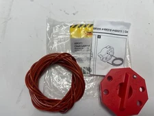 Condor 48KV11 Red Plastic Coated 15ft Sheathed Metal Cinch Cable Lockout Tagout