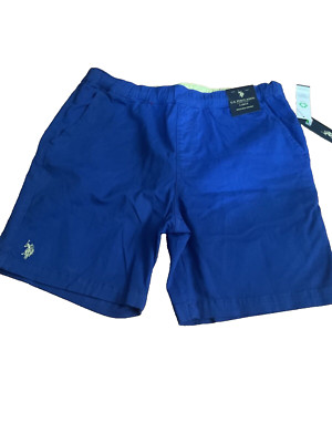 New:Mens (L) U.S.Polo Jogger Short Blue..Draw String at Waist.