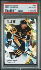 2023 UD ALLURE SIDNEY CROSBY YELLOW TAXI #66 PSA 10 GEM MINT