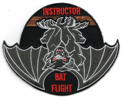 5'' USAF AIR FORCE 558FTS BAT FLIGHT INSTRUCTOR HOOK & LOOP EMBROIDERED PATCH 