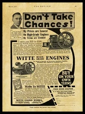 1917 Witte Gas, Kerosene Engines of Kansas City NEW Metal Sign: 12x16 Large Size