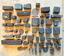 Vintage Printing Press Typeset Letterpress  metal stamps assorted mix lot