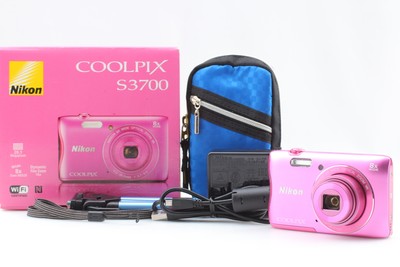 Top MINT in Box] Nikon COOLPIX S3700 Pink 20.1 MP 8x Digital 