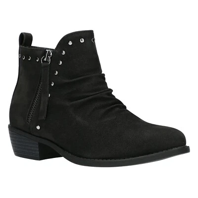 Botines Easy Street para mujer 9,5 M negros holgados con tachuelas nuevos en caja Za6 - Imagen 1 de 4