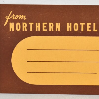 #ad 1900s Northern Hotel Luggage Decal Label Billings Yellowstone County Montana $77.50