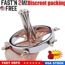 Huge Plug Extreme Open leg stretcher Vaginal Speculum Chastity Device Adjustable