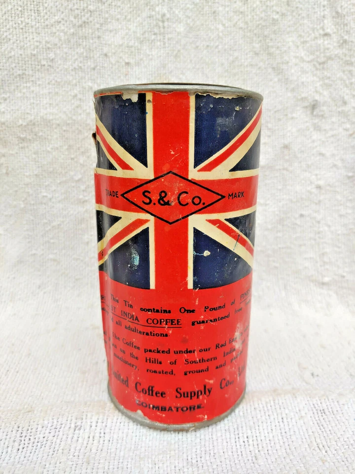 1920s Vintage The United Coffee Stanes Red Ensign coffee Adv Tin Box Rare TB359 - Image 3 of 4