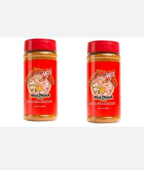 NEW》2 pack Meat Church BBQ Rub Honey Hog Hot Seasoning 13 oz. Bottle