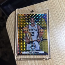 2021 PANINI MOSAIC KAWHI LEONARD FINALS MVP GOLD PRIZM /10 SSP RARE 