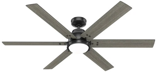 60" Hunter Gravity Matte Black LED Smart Ceiling Fan - Picture 2 of 6