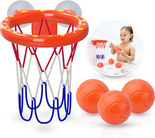 MARPPY Bath Toys - Bathtub Basketball Hoop for Kids Toddlers - Mold Free Bath To