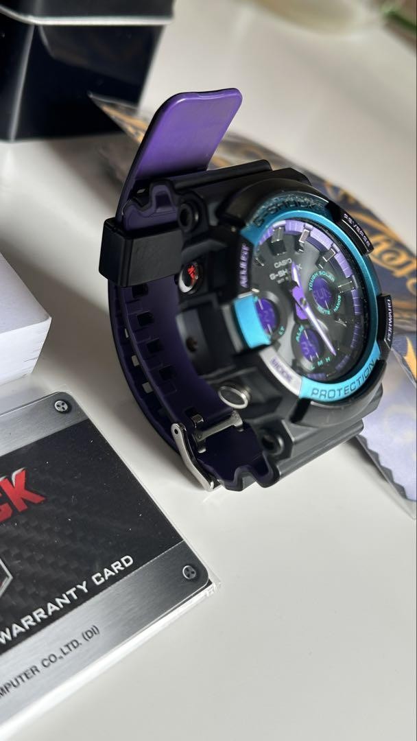 G-SHOCK ブラック/パープル GAW-100BL-1AJF GA-100BL-1A | CASIO