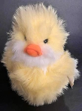 Russ Berrie plush yellow duck "Waddles" #533 New year-round Easter, Spring 6in.