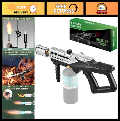 Adjustable Flame Propane Torch Gun - BBQ, Campfire, Searing Steak, Flamethrower