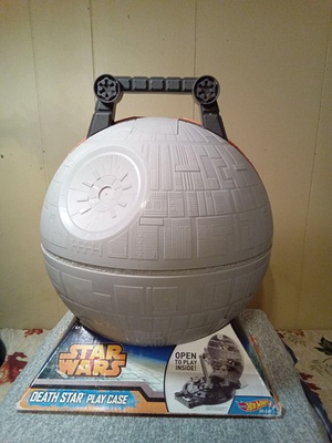 #ad #ad Star Wars Death Star Hot Wheels Play Case Travel Holds 10 DieCast Starships New $28.00