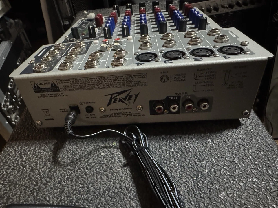 Peavey PV8 8 Channel Mixer w Power Adapter | Tested & Working - Image 3 of 3