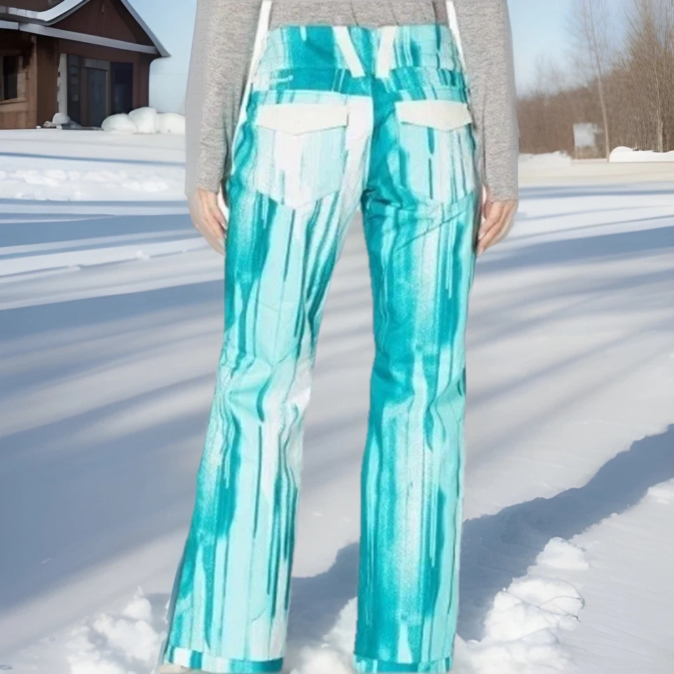 Pantalones de esquí Under Armour para mujer snowboard talla XL Storm 3 verde azulado impermeables Barbie Foto 2 de 4