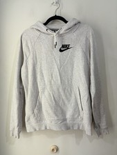 Nike Sportswear Club Fleece Hoodie Women s M Light Gray Pullover Sweatshirt