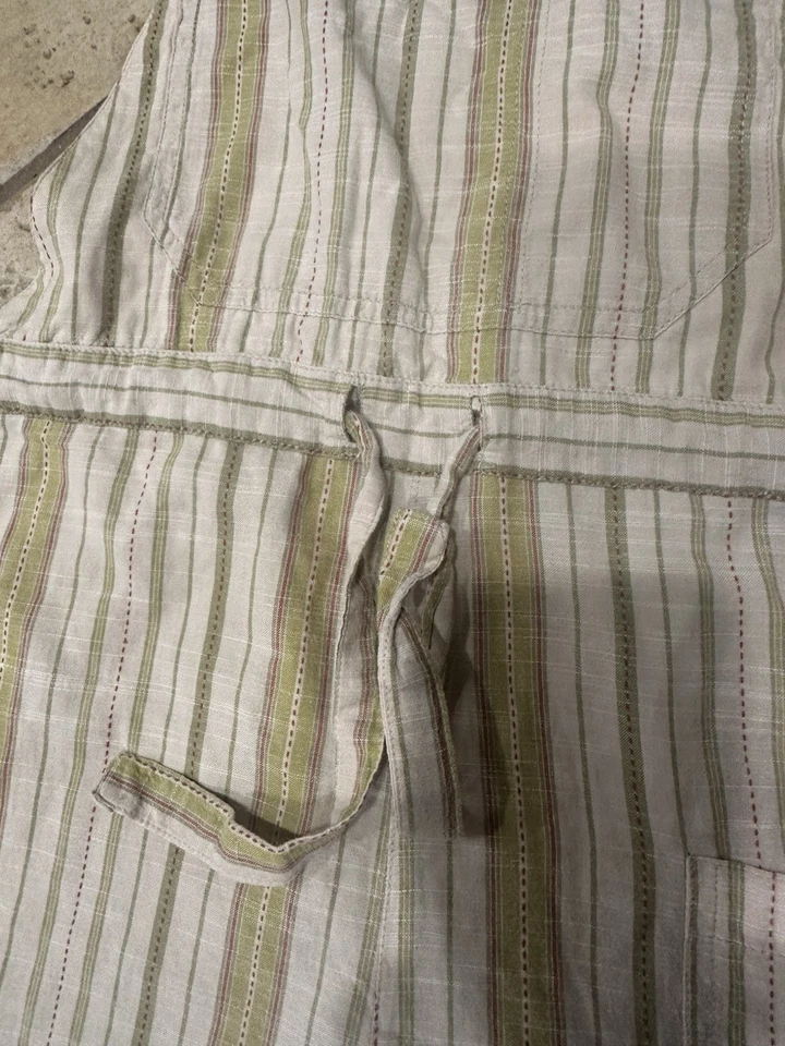 Mono Gudrun Sjödén Algodón Rayas Ligero Talla M Crema, Verde Salvia Foto 3 de 4