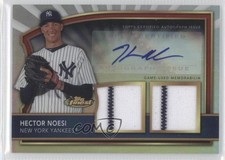 2011 Topps Finest Refractor Rookie Dual Relics 266/499 Hector Noesi #91 Auto 1d6