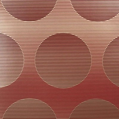Harlekin Tapete 35511 Rot Gold Streifen Kreise Virtue Orbit 10,05m x 52cm Neu
