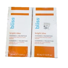 2 PACK - BLISS Bright Idea Brightening Serum Vitamin C + Tri-Peptide Collagen
