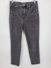 Madewell Jeans Womens 27 Black Wash Perfect Vintage Five Pocket Stretch Denim