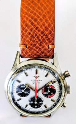 Wittnauer 242T Chronograph, Iconic Rare Panda variant, Valjoux 72, Unpolished